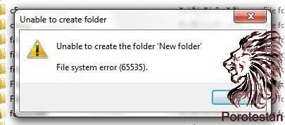 file system error 65535