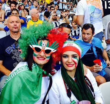 لیندا کیانی در بازی ایران آرژانتین