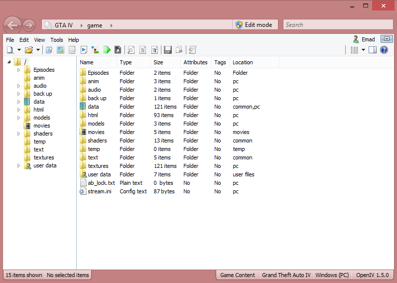 gta 4 main folder backup