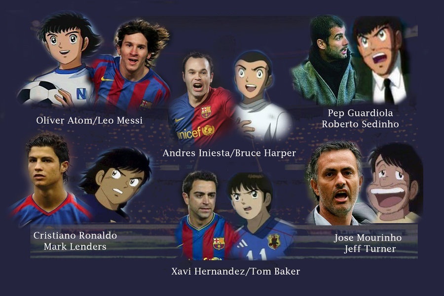 شباهت رونالدو و مسی به کارتون فوتبالیستها 