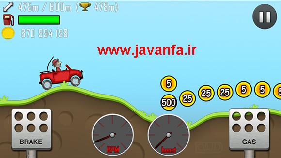 دانلود بازی ماشین صعود به  تپه Hill Climb Racing - اندروید و جاوا