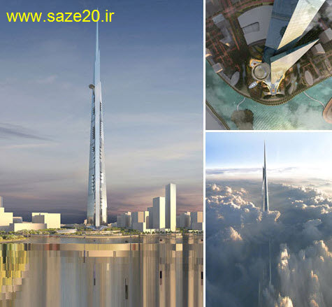 پمپاژ بتن به آسمان برای ساختمان بلندترین برج جهان