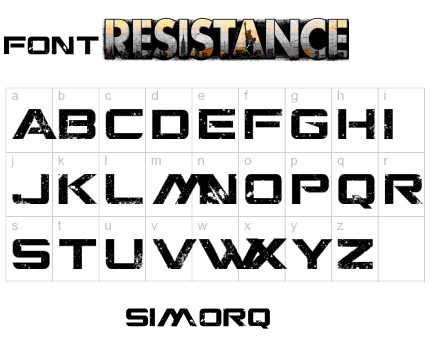 دانلود فونت بازی مقاومت Resistance