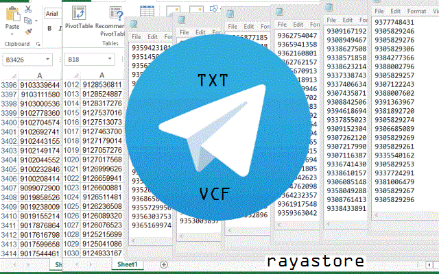 بانک شماره تلگرام + (فایل vcf ) مخاطبین