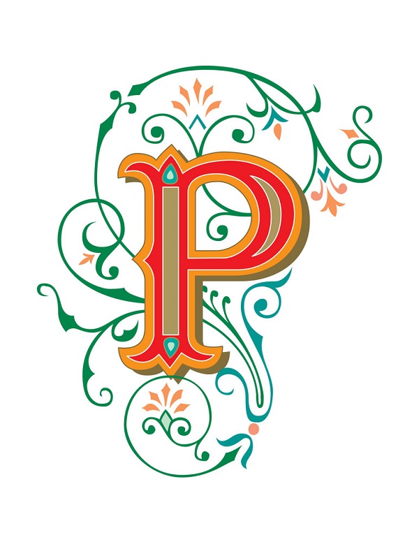 طراحی حروف انگلیسی P