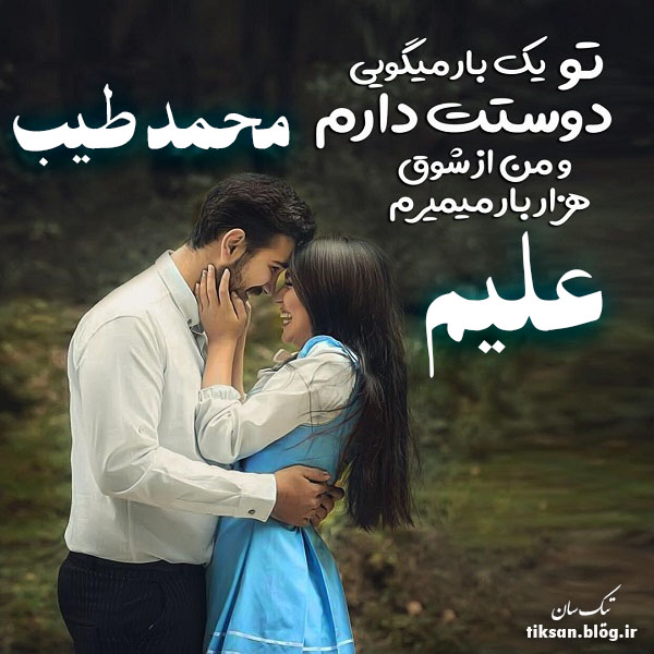 عکس نوشته ترکیبی اسم محمدطیب و علیم