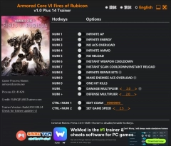 دانلود ترینر بازی Armored Core VI Fires of Rubicon