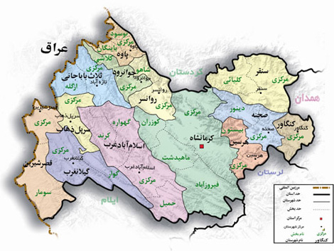 نقشه کرمانشاه