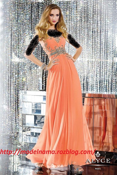 مدل لباس شب بلند زنانه 2014