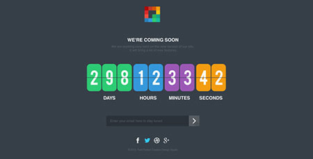 قالب صفحه در حال ساخت Pixp Countdown به صورت HTML و CSS3