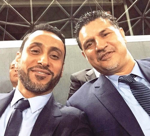  علي دايي و سامي الجابر در حاشيه مسابقات جام ملتهاي آسيا