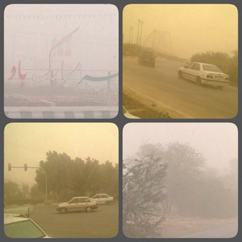 گردو غبار در خوزستان + عکس و فیلم