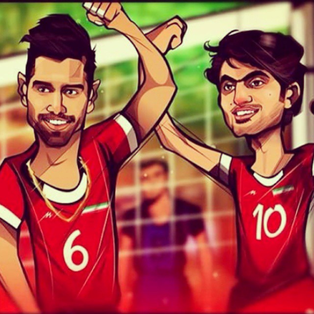 کاریکاتور زیبا از ستاره های والیبال ایرانی
