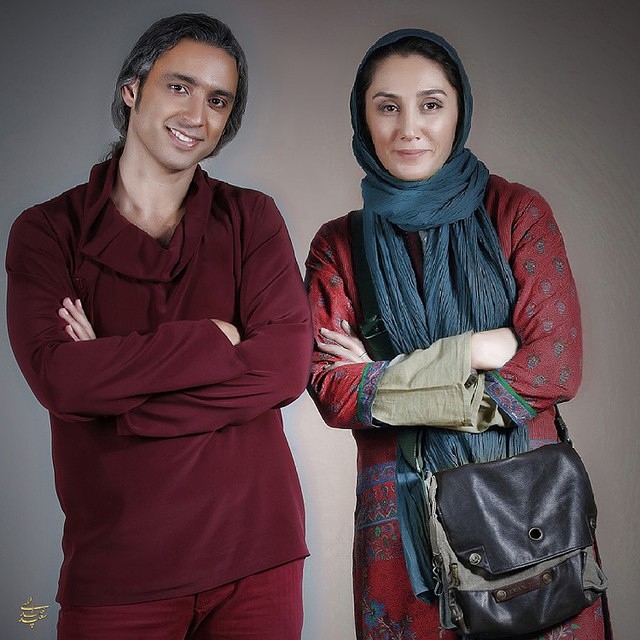 عکس آتلیه ای هدیه تهرانی در کنار مازیار فلاحی