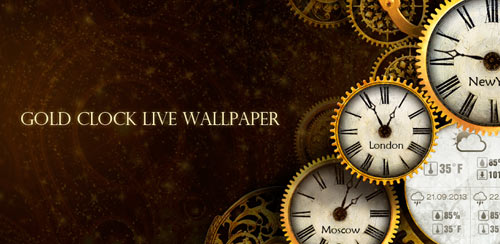 Gold Clock Live Wallpaper HD v1.03 