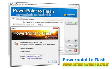دانلودنرم افزارتبدیل اسناد پاور پوینت به فلش-Powerpoint to Flash v2.6.1.2948