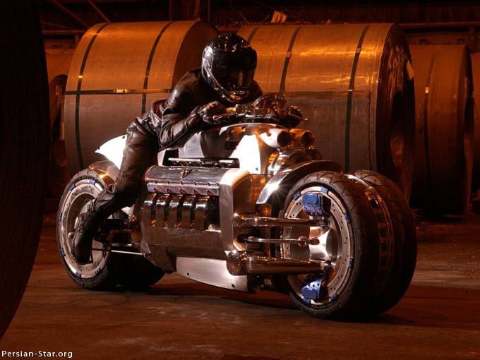 قدرتمندترین و سریع‌ترین موتورسیکلت جهان(موتورسیکلت Dodge Tomahawk)|asrardownload.ir
