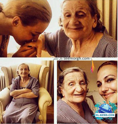  مریم اوزرلی (خرم سلطان) در کنار مادربزرگش + عکس