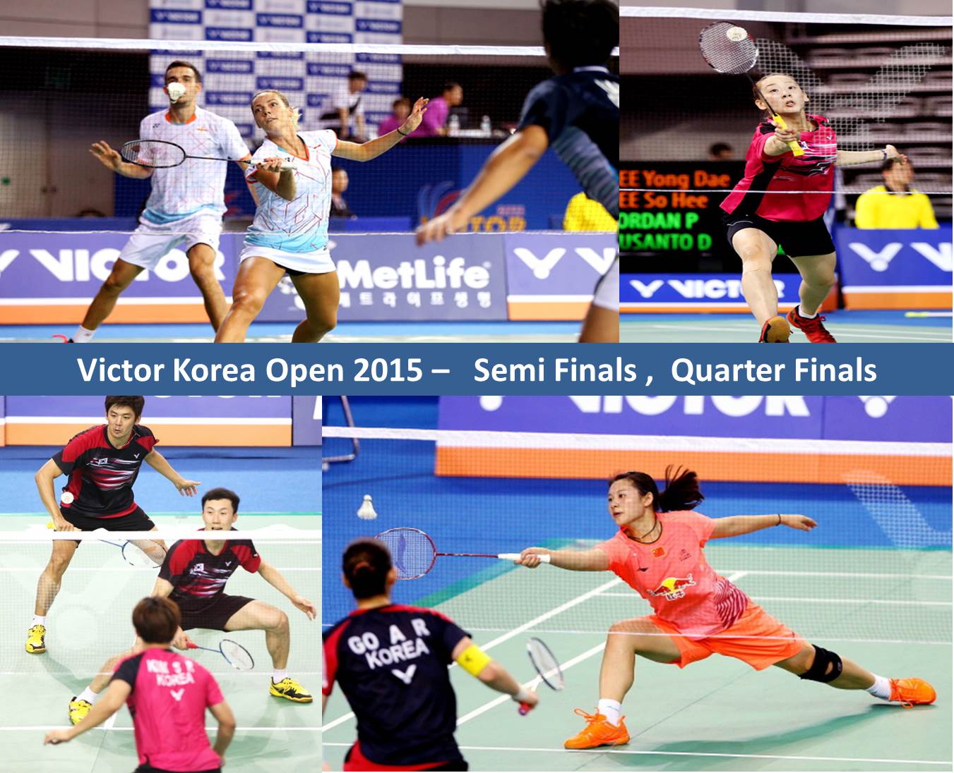 دانلود نیمه نهایی و یک چهارم نهایی مسابقات بدمیتون Victor Korea Open 2015 