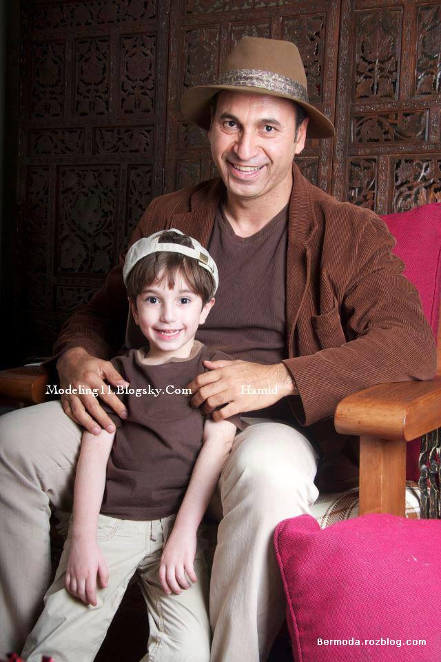 عکس حمید فرخ نژاد و پسرش 