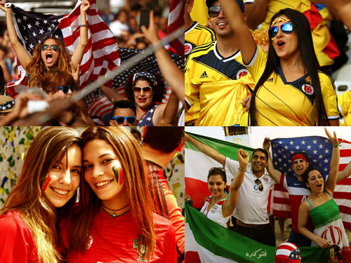 عکس تماشاگران زن جام جهانی ۲۰۱۴