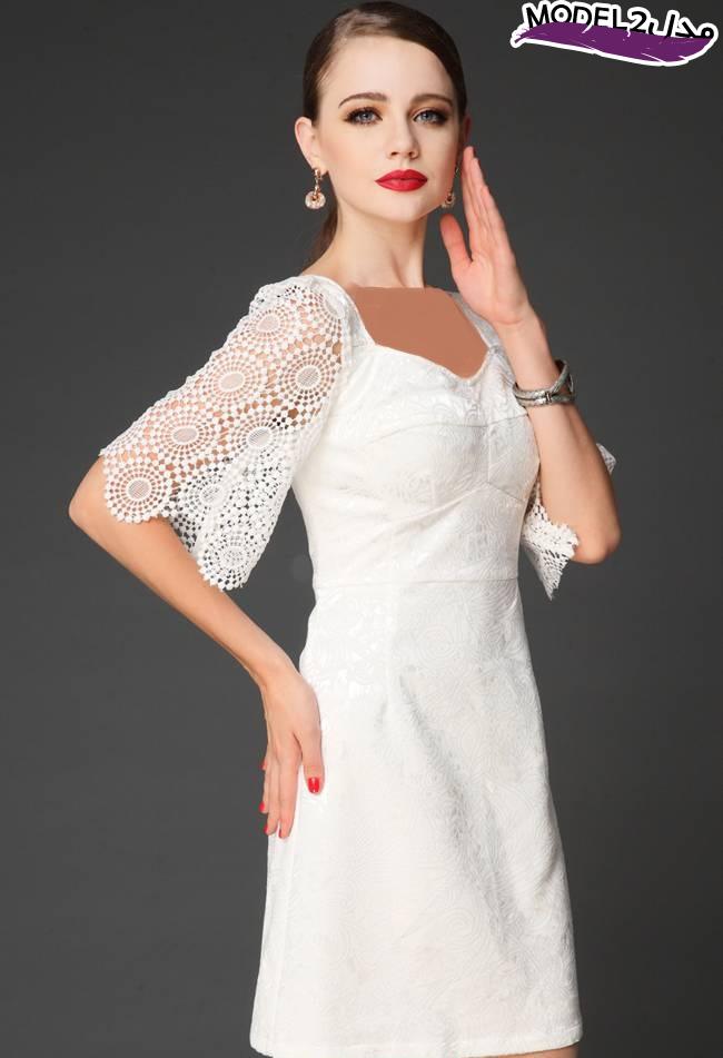 مدل لباس کوتاه مجلسی سفید 2016