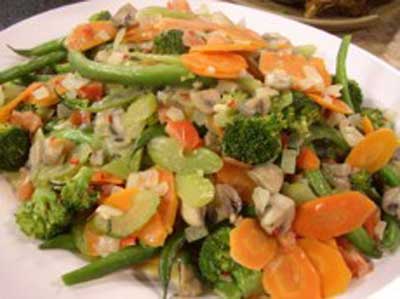 آشپزی : طرز تهیه خوراک سبزی های مخلوط