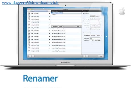 تغییر نام همزمان فایل‌ها با Renamer 4.2.5 – مک