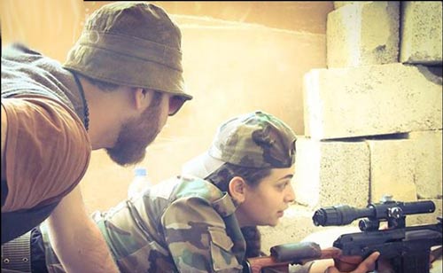 عکس های آموزش زنان ارتشی در گارد ریاست جمهوری سوریه