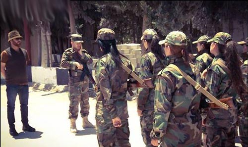 عکس های آموزش زنان ارتشی در گارد ریاست جمهوری سوریه