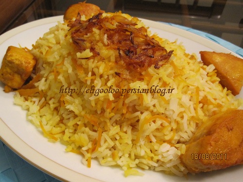 طرز تهیه هویج پلوی شیرازی