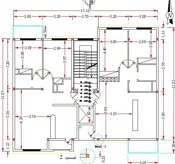 نقشه معماري ساختمان