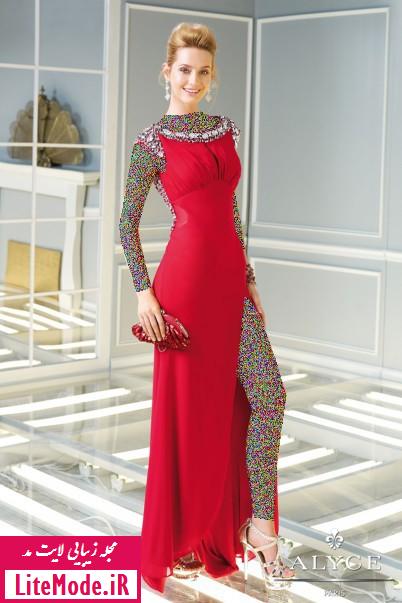 مدل لباس,مدل لباس مجلسی قرمز,مدل لباس مجلسی قرمز رنگ