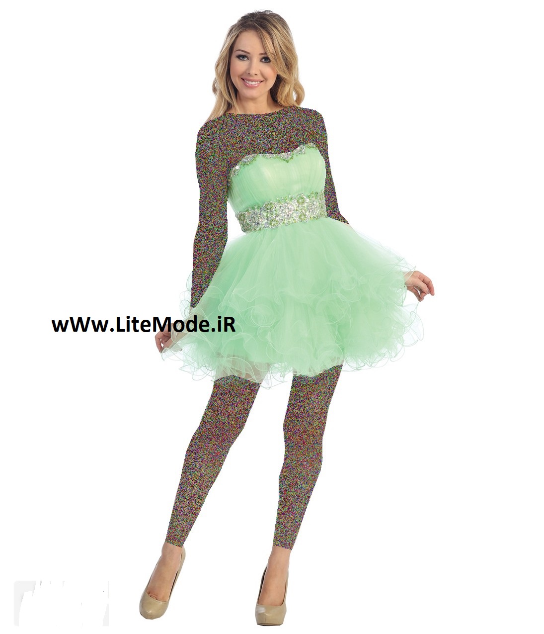 مدل لباس مجلسی,مدل لباس مجلسی سبز رنگ
