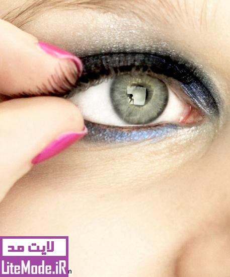 آموزش تصویری آرایش برای چشم رنگی