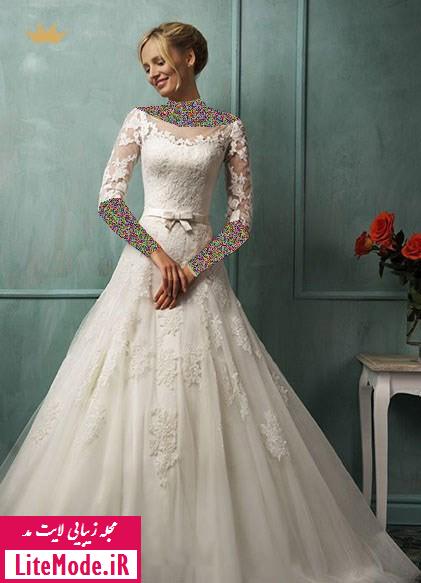 لباس عروس ,مدل لباس عروس پوشیده,لباس عروس پوشیده