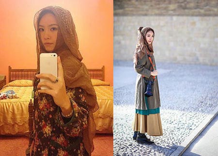 حجاب دختر چینی در سفر به ایران + عکس