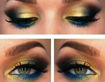زیباترین عکس های آرایش چشم طاووسی