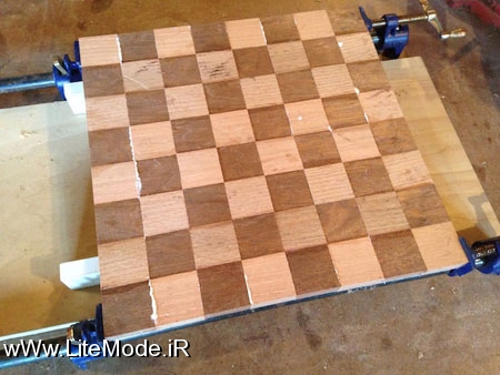 آموزش تصویری ساخت صفحه شطرنج چوبی,ساخت شطرنج چوبی