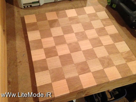 آموزش تصویری ساخت صفحه شطرنج چوبی,ساخت شطرنج چوبی
