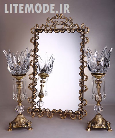 مدل آینه و شمعدان بسیار زیبا