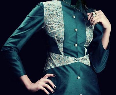 مانتوهای زنانه جذاب با تم آبی و سبز 2014