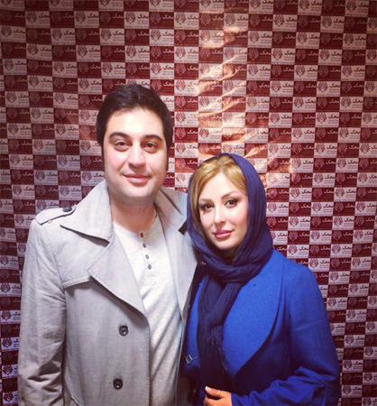 عکس نیوشا ضیغمی با همسرش در موسسه محک