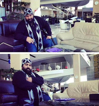 عکسی از رضا صادقی در فرودگاه امام خمینی قبل از کنسرت دبی