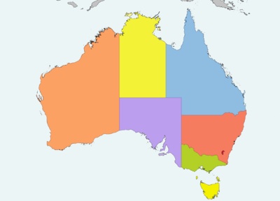 ایالت‌ها و شهرهاي استراليا