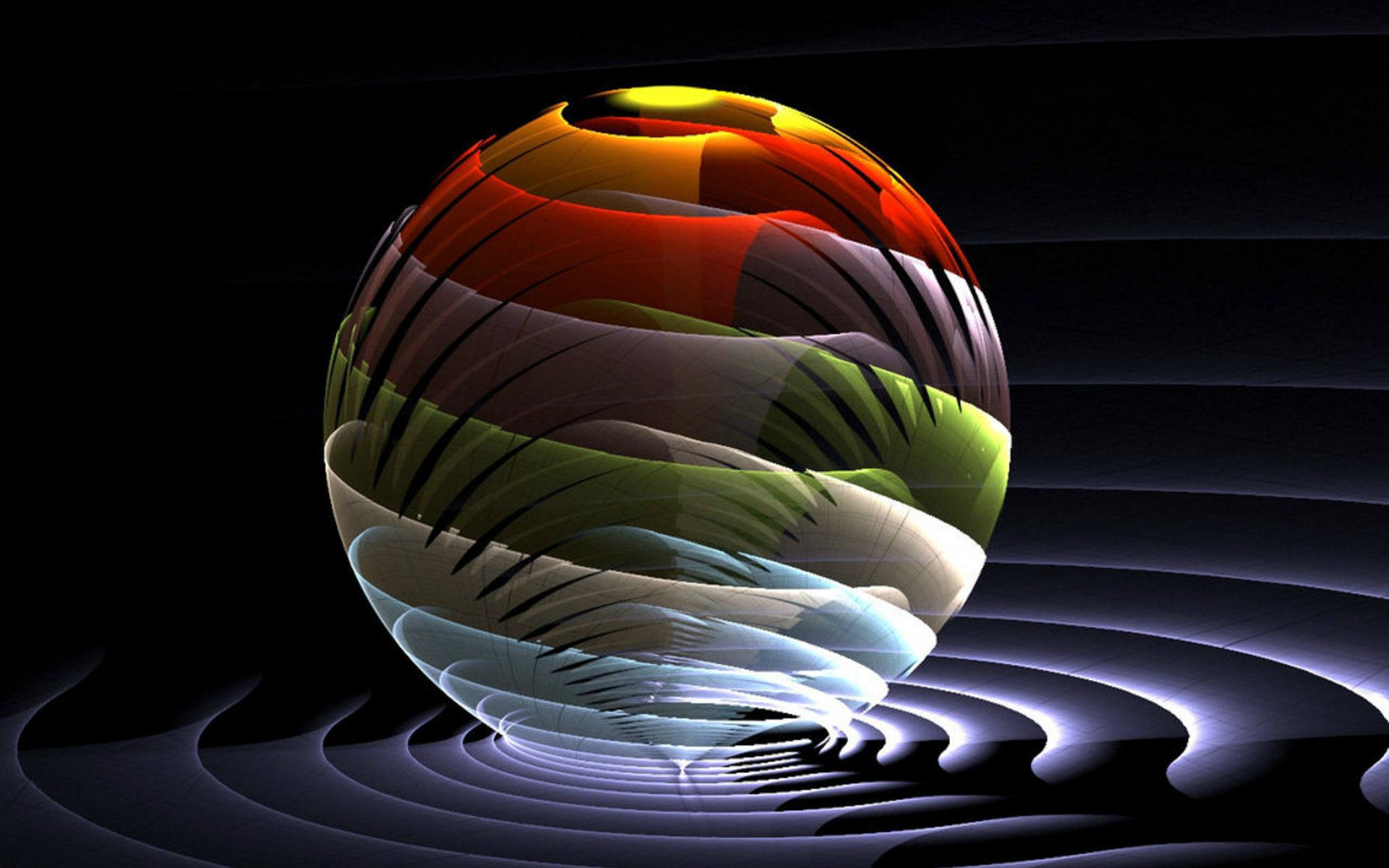 3D Ball Colorful Desktop Wallpaper