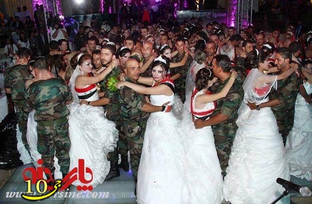 عکس/ عروسی گروهی افسران ارتش سوریه