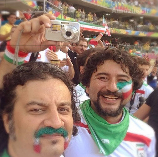 ویدئو بازیگران ایرانی در استادیوم برزیل بازی ایران و نیجریه
