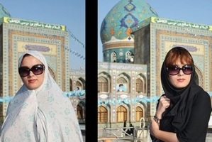 عکس های جالب دختران ایرانی با چادر و بدون چادر!