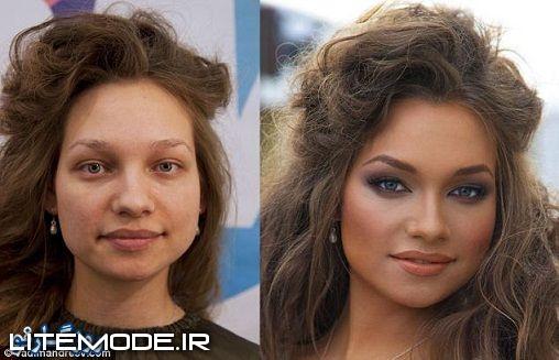 تغییرات شگفت انگیز خانمها با آرایش